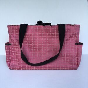 Kate Spade New York Baby Diaper Bag Tote Pink/Black Classic Dot Noel Medium
